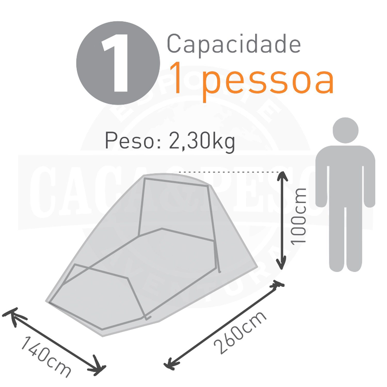 Barraca Técnica Everest - Guepardo - p/ 1 pessoa - Imagem 3