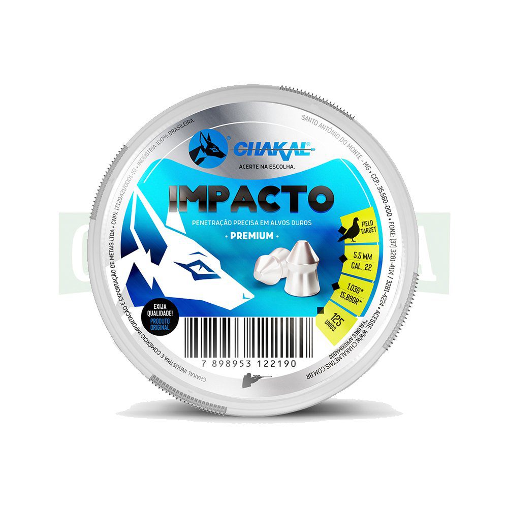 Chumbinho Chakal Impacto Premium 5,5mm. 125un.