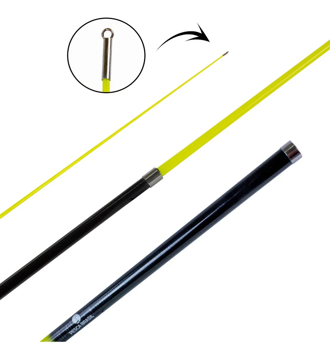Vara Telescopica Dark Longo 400 - Pesca Brasil Amarelo/Preto